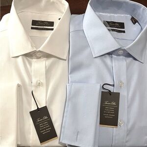 New! Men’s dress shirt. Tasso Elba brand. Retail price $69.50. Set of two.